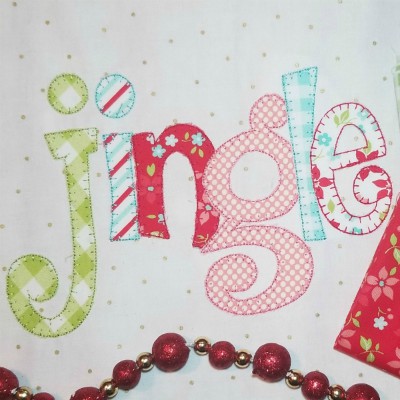 jingle christmas machine applique